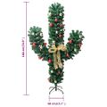vidaXL Vianočný kaktus s podstavcom a LED zelený 180 cm PVC