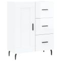 vidaXL Komoda lesklá biela 69,5x34x90 cm spracované drevo