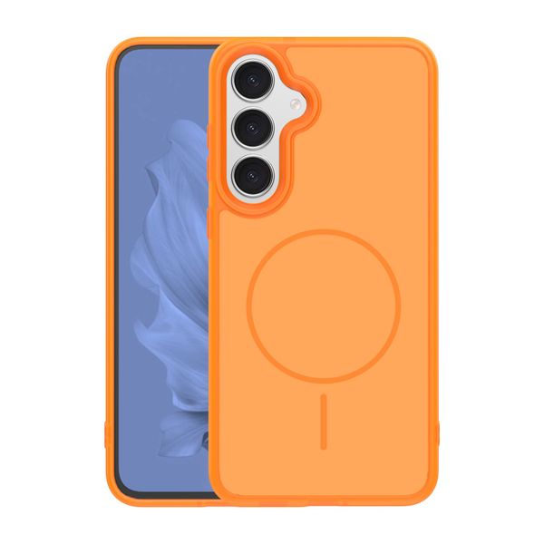 Puzdro Frame Thin Mag pre Samsung Galaxy S26 Plus oranžová