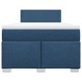 vidaXL Boxspring posteľ s matracom modrá 120x200 cm látka