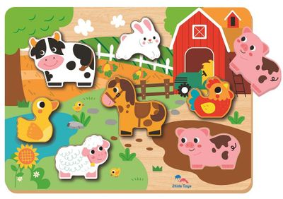 2Kids Toys Vkládacie puzzle Farma