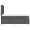 vidaXL Posteľný rám boxsping s matracom tmavosivý 80x200 cm látka