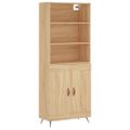 vidaXL Vysoká skrinka dub sonoma 69,5x34x180 cm spracované drevo