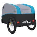 vidaXL Vozík za bicykel, čierno modrý 30 kg, železo