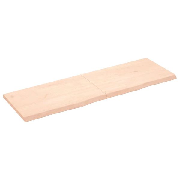 vidaXL Nástenná polica 160x50x(2-4) cm neošetrený dubový masív