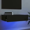vidaXL TV skrinka s LED svetlami čierna 60x35x15,5 cm