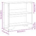 vidaXL Knižnica hnedý dub 80x31x74,5 cm kompozitné drevo