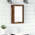 vidaXL Kúpeľňová zrkadlová skrinka, staré drevo, 42x12x60 cm, umelé drevo