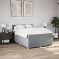 vidaXL Boxspring posteľ s matracom bledosivý 140x190 cm látka