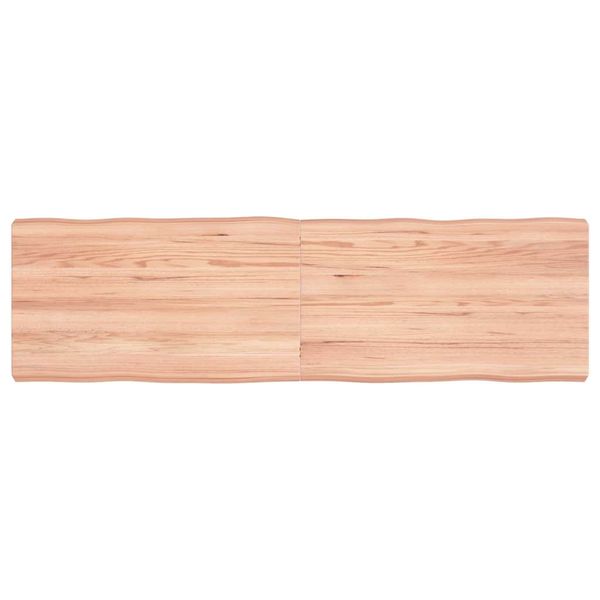 vidaXL Stolová doska svetlohnedá 140x40x(2-6)cm ošetrený masív hrany