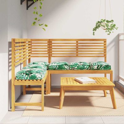 vidaXL Podložka List 6 pcs Vzor listov 40 x 40 x 8 cm Oxfordská látka