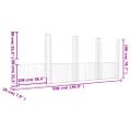 vidaXL Železný gabiónový kôš v tvare U s 5 stĺpmi 500x20x200 cm