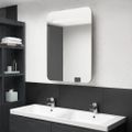 vidaXL LED kúpeľňová zrkadlová skrinka farba dubu 60x11x80 cm