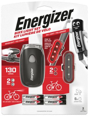 E303659501 Energizer predné a zadné svetlo na bicykel, 4x AAA (BLPB42)