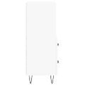 vidaXL Komoda biela 34,5x34x90 cm spracované drevo