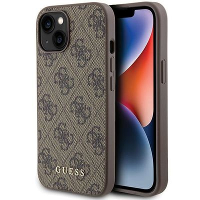 Obal Guess pre iPhone 15 6,1" GUHCP15SG4GFBR hnedá HC PU 4G Metal Logo