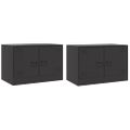 vidaXL TV skrinky 2 ks čierne 67x39x44 cm oceľ