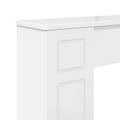 vidaXL Rám krbu Biela s vysokým leskom 100 x 20 x 100 cm
