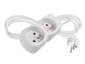 Prodlužovací kabel EMOS P02114 / 1,4 m / 2 zásuvky / biely / PVC / 1 mm²
