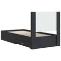 vidaXL Posteľový rám s úložným priestorom a čelom Čierna 75 x 190 cm