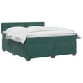 vidaXL Posteľ boxspring s matracom Tmavozelená 140 x 200 cm Zamat