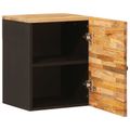 vidaXL Zavesený kabinet do kúpeľne s dverami Prírodná 38 x 33 x 48 cm