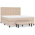 vidaXL Boxspring posteľ s matracom kapučínová 180x200 cm umelá koža