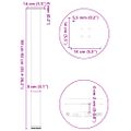 vidaXL Nohy barového stola 4 ks antracitové 90-92 cm oceľové