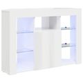 vidaXL Rohový LED TV kabinet 100x40x68cm Vysoko lesklá biela