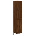 vidaXL Vysoká skrinka hnedý dub 34,5x34x180 cm spracované drevo