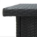 vidaXL Rohový barový stolík čierny 100x50x105 cm polyratanový