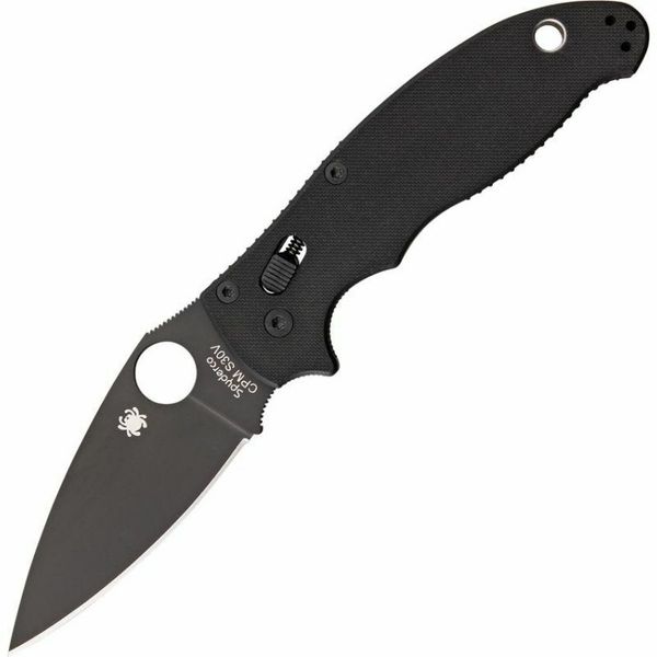 Spyderco C101GPBBK2 Manix 2 All Black vreckový nôž 8,6 cm, DLC, celočierna, G10