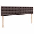 vidaXL Osmanský rám postele s matracmi tmavohnedá 200x200 cm látka