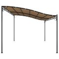 vidaXL Strieška sivohnedá 4x3 m 180 g/m² látka a oceľ