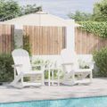 vidaXL Záhradný lounge set 3 ks Biela HDPE