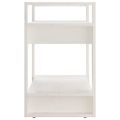 vidaXL Knižnica/deliaca stena biela 60x35x57 cm masívna borovica