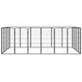 vidaXL Ohrádka pre psov 20 panelov čierna 50x100 cm práškovaná oceľ