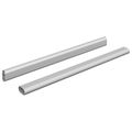 vidaXL Tyč do skrine 2 ks Strieborná 371,5 x 15 x 29 mm