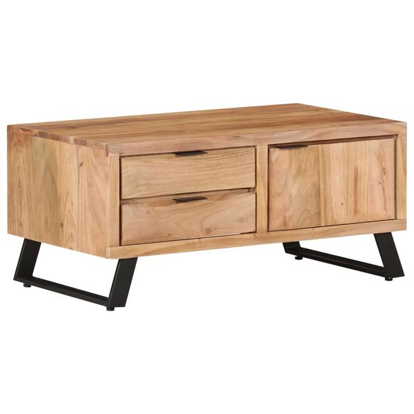 vidaXL Konferenčný stolík 90x50x40cm akáciový masív prírodné hrany