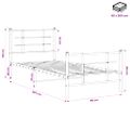 vidaXL Kovový rám postele s čelom a podnožkou čierny 90x200 cm