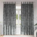 vidaXL Sametové závesy 2 ks Sivá 225 x 140 cm Zamat
