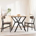 vidaXL Jedálenský stolík v tvare Y 80x80x75,5 cm borovica a oceľ