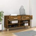 vidaXL Botník dymový dub 102x35x55 cm spracované drevo