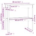 vidaXL Konzolový stolík 80x40x75 cm masívne borovicové drevo