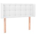 vidaXL Čelo postele so záhybmi biely 93x16x78/88 cm umelá koža