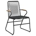 vidaXL Záhradné stoličky 4 ks čierne 58x59x85,5 cm PVC ratan