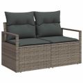 vidaXL Súprava záhradných pohoviek 8 ks Sivá Poly ratan