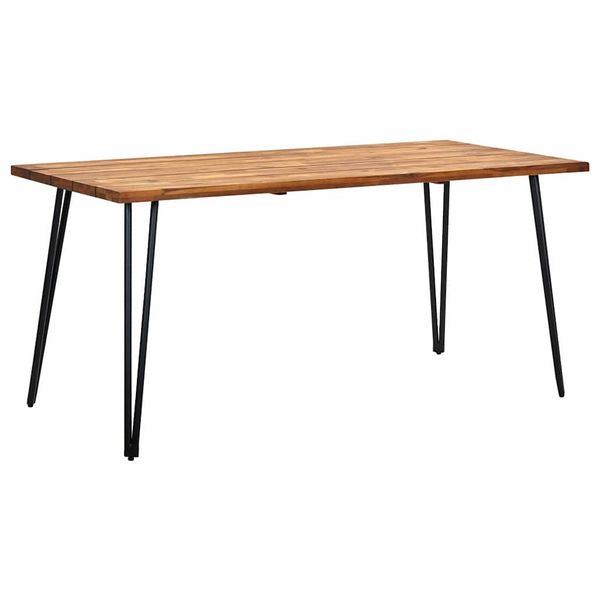 vidaXL Záhradný stôl s vlásenkovými nohami 160x80x75 cm akáciový masív