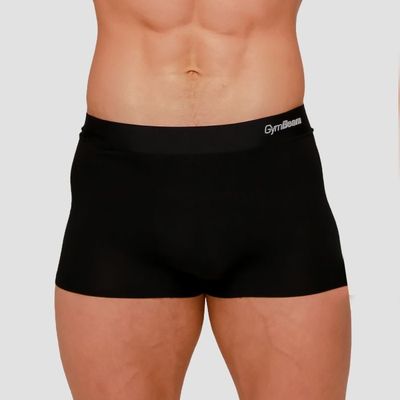 Pánske boxerky Soft 2Pack Black - GymBeam, veľkosť M, veľkosť oblečenia M