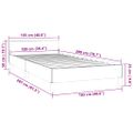 vidaXL Posteľ bez matraca tmavomodrý 100x200 cm zamat